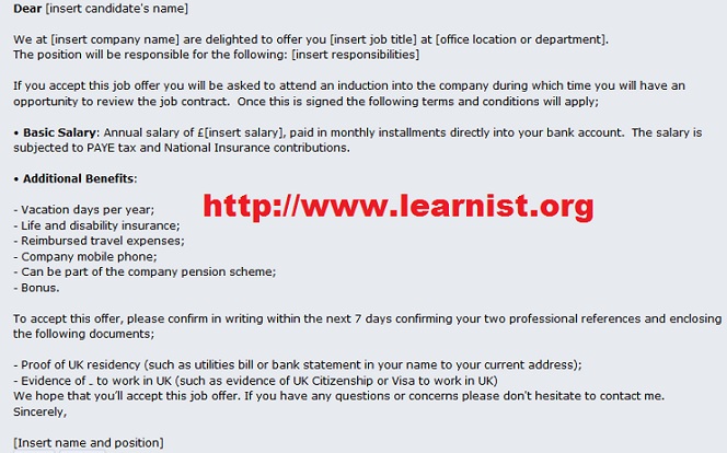 Job Offer Letter - Job Searching - About com