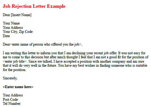 Letter To Decline A Job Offer from www.learnist.org