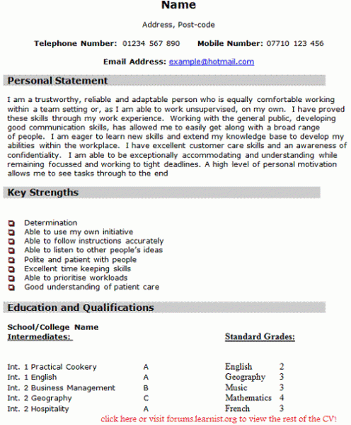 Help me write my personal statement
