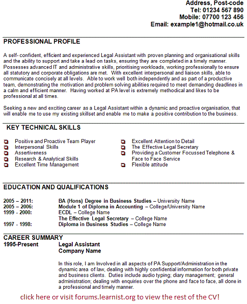 Sample paralegal resume cover letters