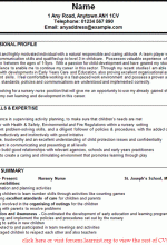 nursery nurse cv example