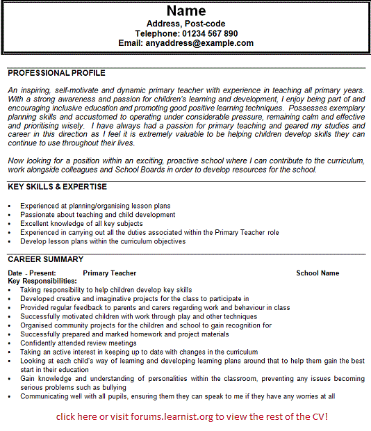 Template resume teacher physics teacher