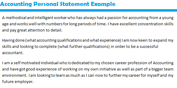 resume personal statement samples