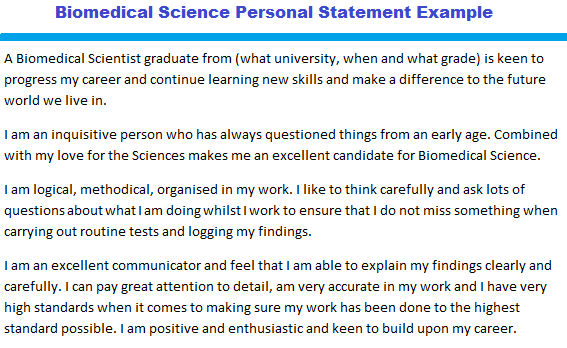 Biology personal statement