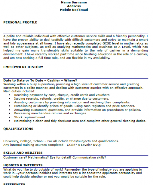 bar person cv