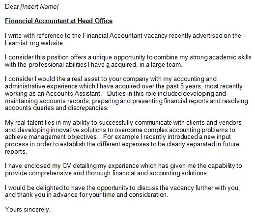 accountant cover letter example