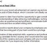 Data Analyst cover letter example