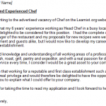 chef covering letter example