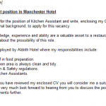 kitchen assistant cover letter example