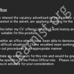 police officer cover letter example