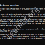 social worker job application cover letter example