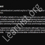 travel agent job application cover letter example