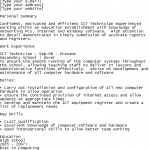 ict technician cv example template