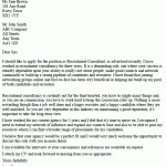 Recruitment Consultant cover letter example