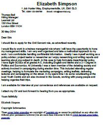 civil servant cover letter example