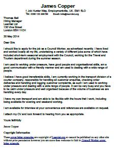 cover letter for council job australia