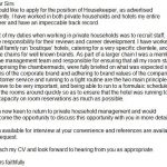 housekeeper cover letter example