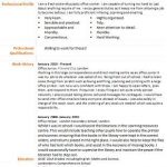 office junior cv example