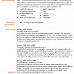 restaurant manager cv example