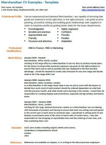 Merchandiser CV Example - Learnist.org