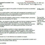 assistant accountant cover letter example