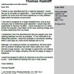 catering assistant cover letter example