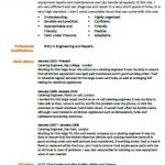 catering engineer cv example