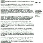 trainee mortgage advisor cover letter example