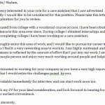 care assistant cover letter example