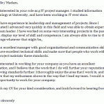 it project manager cover letter example