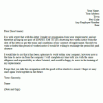 Formal Resignation Letter with 2 weeks notice