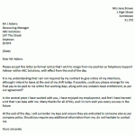 resignation letter example - no notice