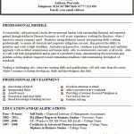 personal banker cv example