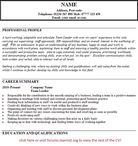 CV Templates - Page 7 of 16 - Learnist.org