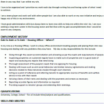 Housing Officer CV Example