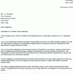 Health Service Manager Cover Letter