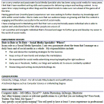 Social Media Specialist CV Example