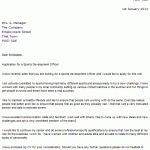 Sports Development Officer Cover Letter Example