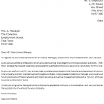 finance manager cover letter example