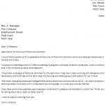 Technical Architect cover letter