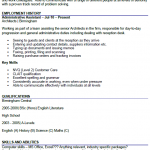 administrator cv example