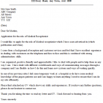 medical receptionist cover letter