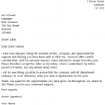 hr assistant resignation letter