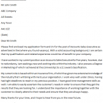 Accounts Sales Executive Cover Letter