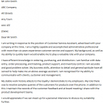 Customer Services Assistant Cover Letter Example