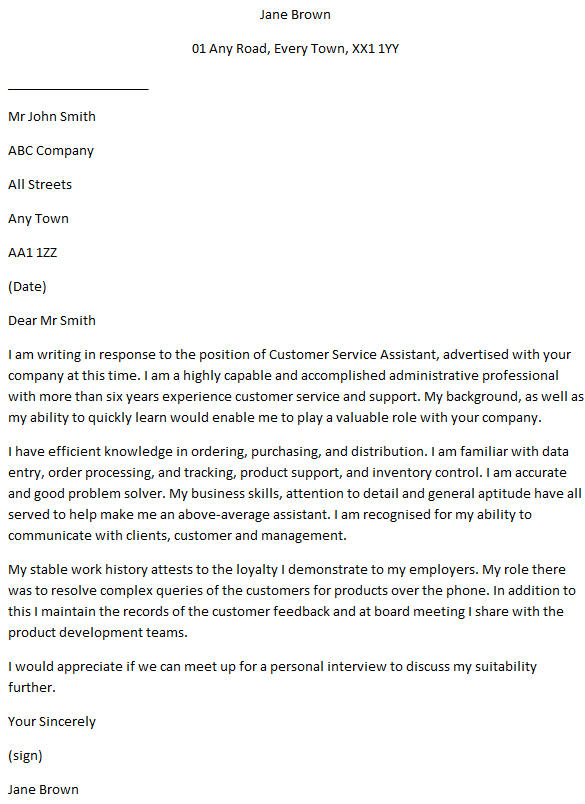 Cover Letter For Customer Service from www.learnist.org