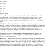 Design Engineer Cover Letter Example