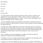 Electrical Design Engineer Cover Letter Example