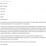 Estate Agent Cover Letter Example