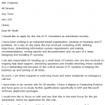 IT Consultant cover letter